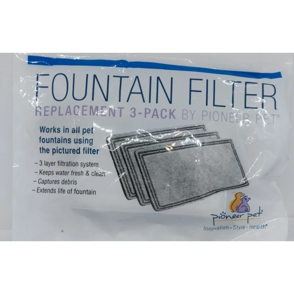 Set of 2 - NEW REPLACEMENT 3 PACK FOUNTAIN FILTER BY PIONEER PET # 3003